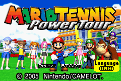 Mario Tennis - Power Tour Title Screen